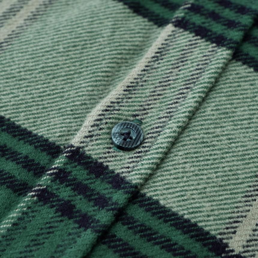 BRIXTON BOWERY HEAVY WEIGHT L/S FLANNEL SHIRT / PINE NEEDLE