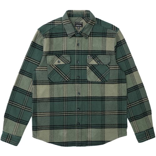 <img class='new_mark_img1' src='https://img.shop-pro.jp/img/new/icons5.gif' style='border:none;display:inline;margin:0px;padding:0px;width:auto;' />BRIXTON BOWERY HEAVY WEIGHT L/S FLANNEL SHIRT / PINE NEEDLE/OLIVE SURPLUS (ブリクストン 長袖ネルシャツ)