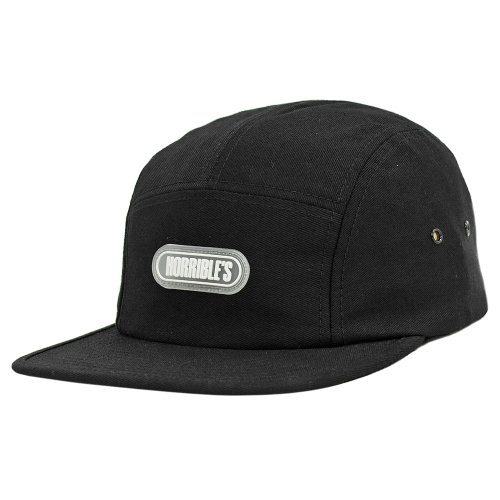 <img class='new_mark_img1' src='https://img.shop-pro.jp/img/new/icons5.gif' style='border:none;display:inline;margin:0px;padding:0px;width:auto;' />HORRIBLE'S RUBBER PATCH 5PANEL CAMP CAP / BLACK (ۥ֥륺 ץå)