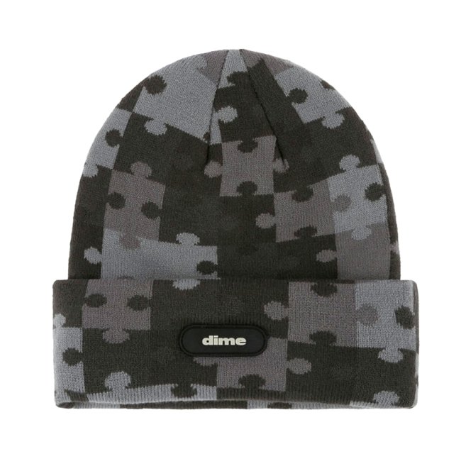 Dime PUZZLE FOLD BEANIE / CHARCOAL (ダイム ニットキャップ/ビーニー