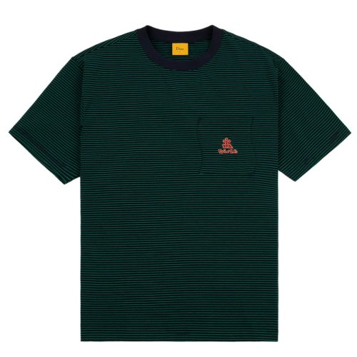 <img class='new_mark_img1' src='https://img.shop-pro.jp/img/new/icons5.gif' style='border:none;display:inline;margin:0px;padding:0px;width:auto;' />Dime STRIPED POCKET T-SHIRT / GREEN ( T / Ⱦµ)