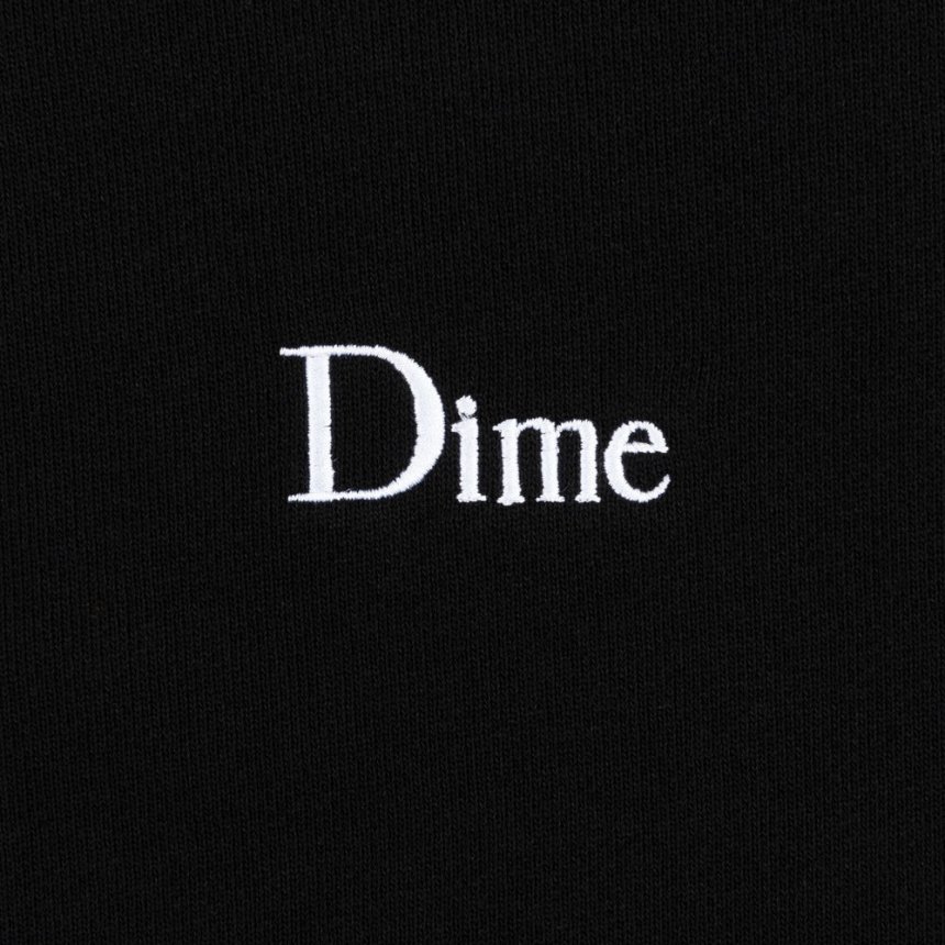 Dime Classic Small Logo Crewneck / BLACK (ダイム クルーネック 