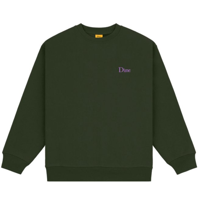 Dime Classic Small Logo Crewneck / FOREST GREEN (ダイム クルー 
