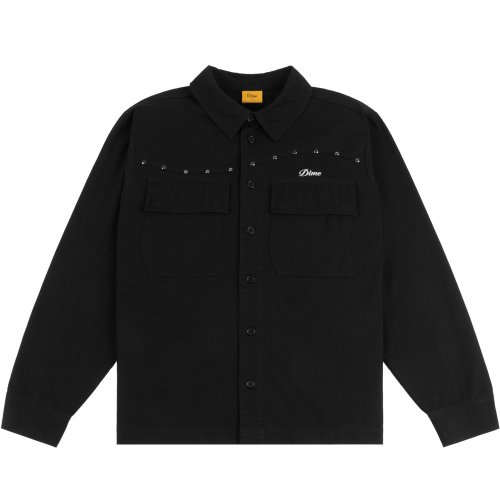 <img class='new_mark_img1' src='https://img.shop-pro.jp/img/new/icons5.gif' style='border:none;display:inline;margin:0px;padding:0px;width:auto;' />Dime STUDDED WAVE SHIRT / BLACK (ダイム シャツ)