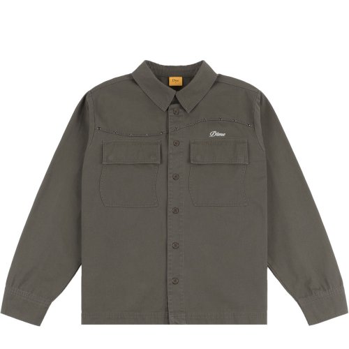 Dime STUDDED WAVE SHIRT / MILITARY GREEN (ダイム シャツ