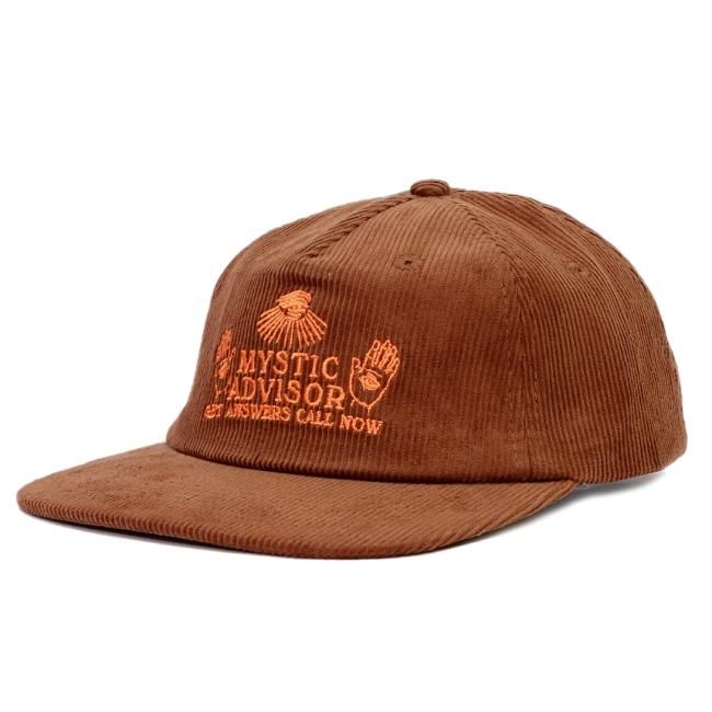 THEORIES MYSTIC ADVISOR CORDUROY STRAPBACK CAP / BROWN