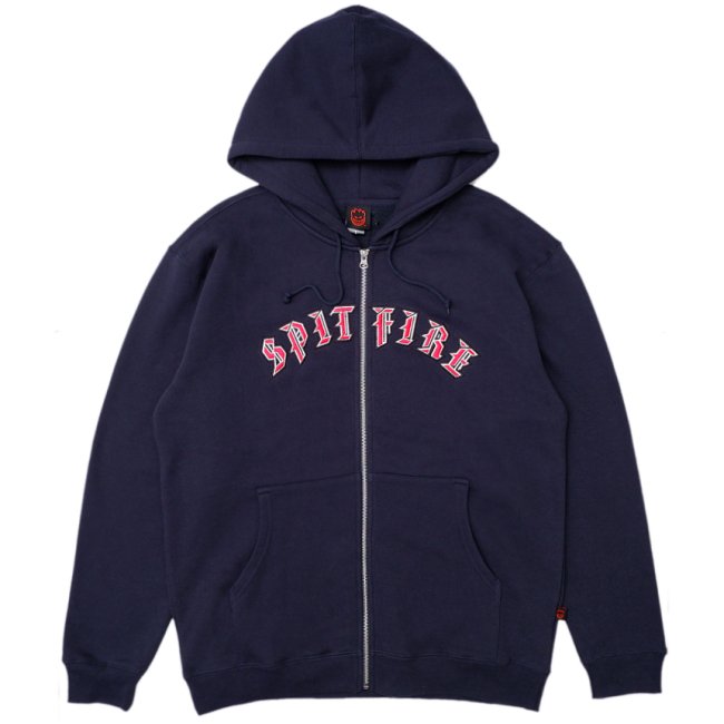 SPITFIRE OLD E EMBROIDERY ZIP HOODIE / NAVY (スピットファイアー フーディー/パーカー) -  HORRIBLE'S PROJECT｜HORRIBLE'S｜SAYHELLO | HELLRAZOR | Dime MTL | QUASI |  HOTEL BLUE | GX1000 | THEORIES | VANS SKATE | 正規取扱い販売店 