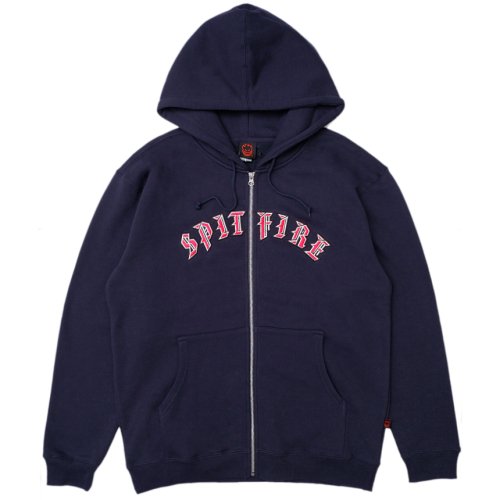 <img class='new_mark_img1' src='https://img.shop-pro.jp/img/new/icons1.gif' style='border:none;display:inline;margin:0px;padding:0px;width:auto;' />SPITFIRE OLD E EMBROIDERY ZIP HOODIE / NAVY (スピットファイアー フーディー/パーカー)