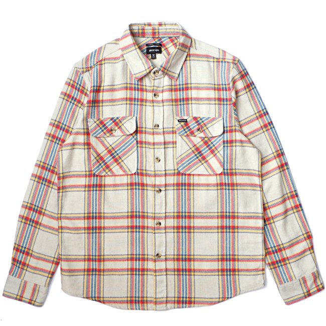 BRIXTON BOWERY L/S FLANNEL SHIRT / WHITE SMOKE (ブリクストン 長袖ネルシャツ) -  HORRIBLE'S PROJECT｜HORRIBLE'S｜SAYHELLO | HELLRAZOR | Dime MTL | QUASI |  HOTEL BLUE | GX1000 | THEORIES | VANS SKATE | 正規取扱い販売店 