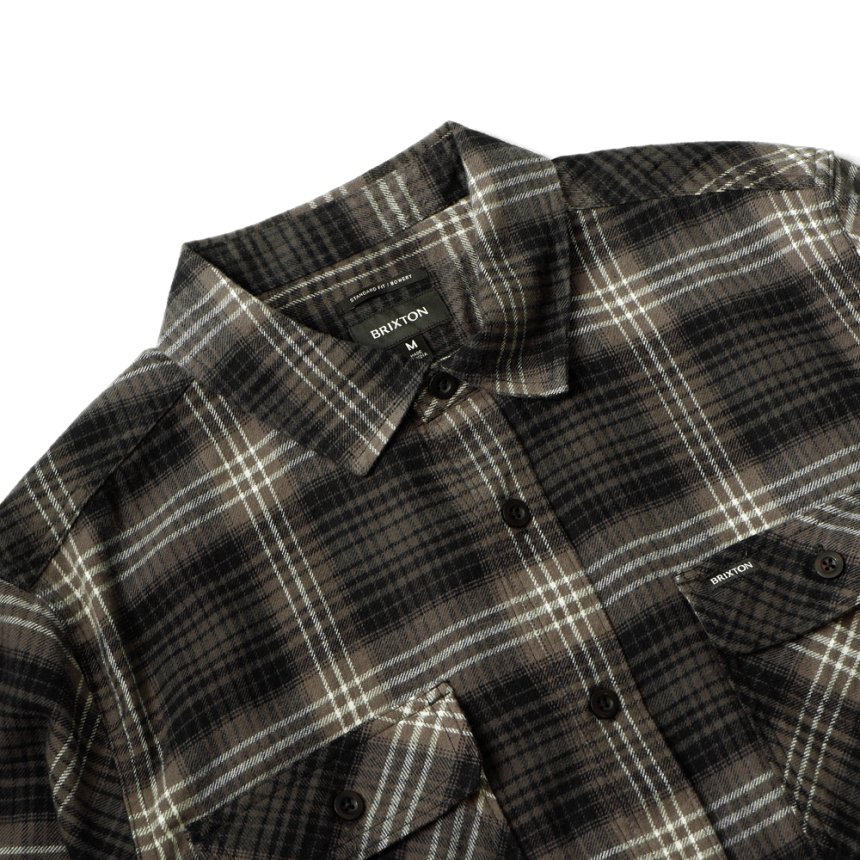 BRIXTON LW ULTRA FLANNEL L/S SHIRT / CHARCOAL/BLACK (ブリクストン 長袖ネルシャツ)