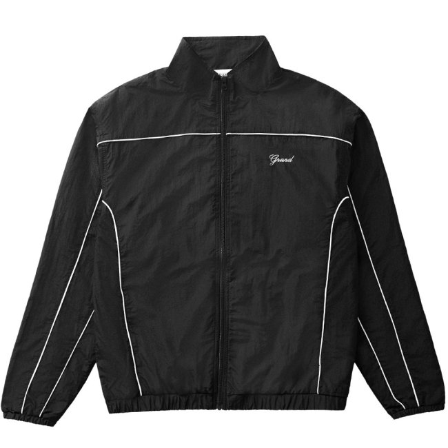 <img class='new_mark_img1' src='https://img.shop-pro.jp/img/new/icons5.gif' style='border:none;display:inline;margin:0px;padding:0px;width:auto;' />GRAND COLLECTION CRINKLE NYLON TRACK JACKET / BLACK (ɥ쥯 ʥ󥸥㥱å)