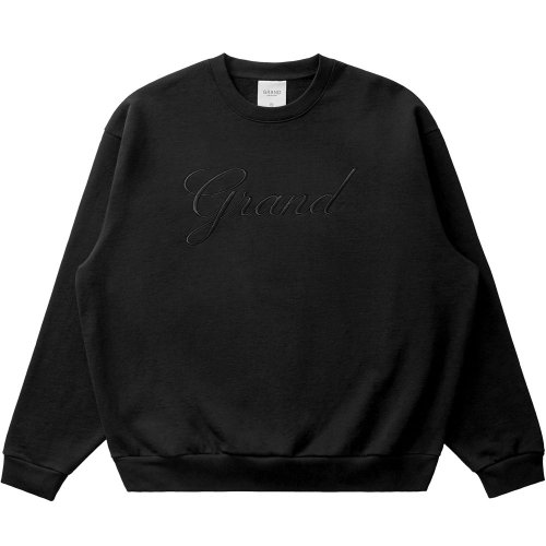 <img class='new_mark_img1' src='https://img.shop-pro.jp/img/new/icons5.gif' style='border:none;display:inline;margin:0px;padding:0px;width:auto;' />GRAND COLLECTION EMBROIDERED CREWNECK SWEAT / BLACK (グランドコレクション スウェット/パーカー)