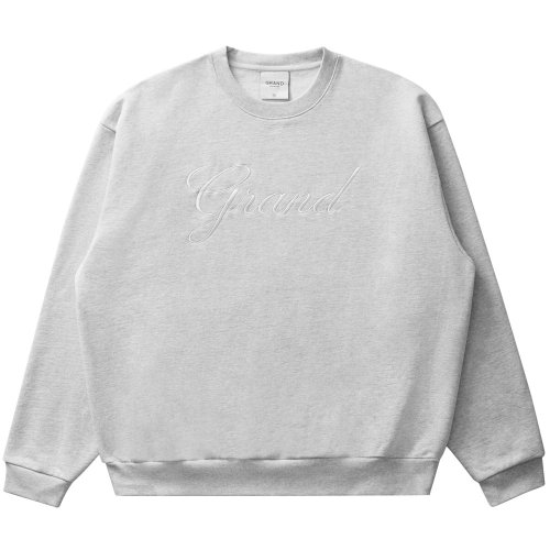 <img class='new_mark_img1' src='https://img.shop-pro.jp/img/new/icons5.gif' style='border:none;display:inline;margin:0px;padding:0px;width:auto;' />GRAND COLLECTION EMBROIDERED CREWNECK SWEAT / ASH (グランドコレクション スウェット/パーカー)