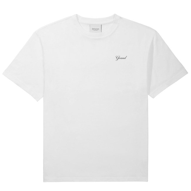 <img class='new_mark_img1' src='https://img.shop-pro.jp/img/new/icons5.gif' style='border:none;display:inline;margin:0px;padding:0px;width:auto;' />GRAND COLLECTION SCRIPT TEE / WHITE (ɥ쥯 T / Ⱦµ)