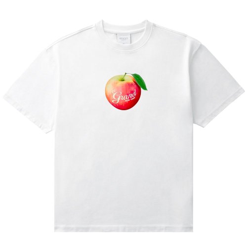 <img class='new_mark_img1' src='https://img.shop-pro.jp/img/new/icons5.gif' style='border:none;display:inline;margin:0px;padding:0px;width:auto;' />GRAND COLLECTION BIG APPLE TEE / WHITE (グランドコレクション Tシャツ / 半袖)