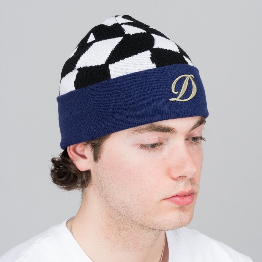 Dime D Checkered Cuff Beanie / BLACK (ダイム ニットキャップ/ビーニー) - HORRIBLE'S  PROJECT｜HORRIBLE'S｜SAYHELLO | HELLRAZOR | Dime MTL | QUASI | HOTEL BLUE |  GX1000 
