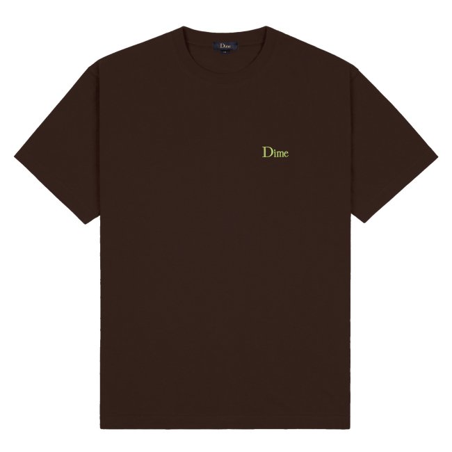 Dime Classic Small Logo T-Shirt / DEEP BROWN (ダイム Tシャツ 