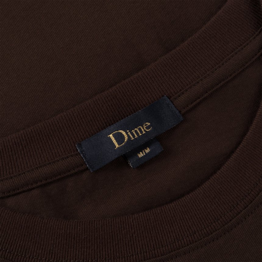 Dime Classic Small Logo T-Shirt / DEEP BROWN (ダイム Tシャツ