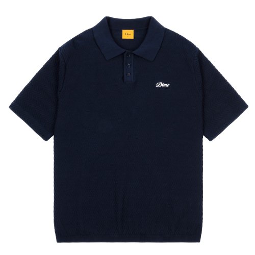 <img class='new_mark_img1' src='https://img.shop-pro.jp/img/new/icons5.gif' style='border:none;display:inline;margin:0px;padding:0px;width:auto;' />Dime Wave Cable Knit Polo / NAVY ( Ⱦµݥ/˥å/)