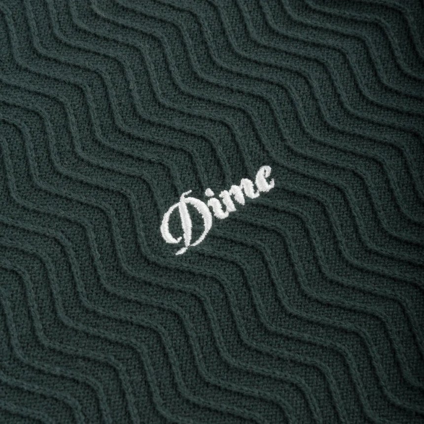 Dime Wave Cable Knit Polo / FOREST (ダイム 半袖ポロシャツ/ニット ...