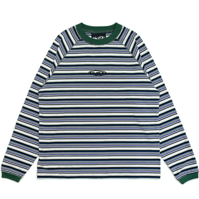 WKND Stripe Raglan Long Sleeve Shirt / GREEN（ウィークエンド  ストライプロングスリーブTシャツ/長袖Tシャツ）　 - HORRIBLE'S PROJECT｜HORRIBLE'S｜SAYHELLO |  HELLRAZOR | Dime MTL | QUASI 
