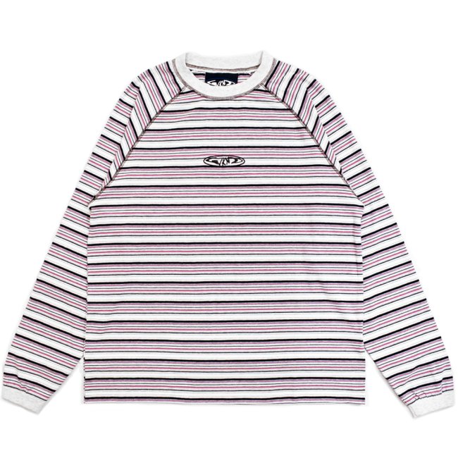 WKND Stripe Raglan Long Sleeve Shirt / HEATHER（ウィークエンド 