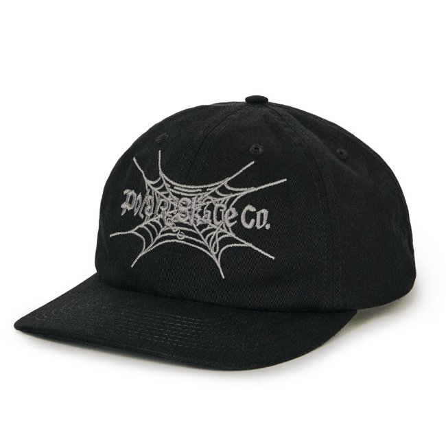 POLAR SPIDERWEB MICHAEL CAP / BLACK (ポーラー 6パネルキャップ