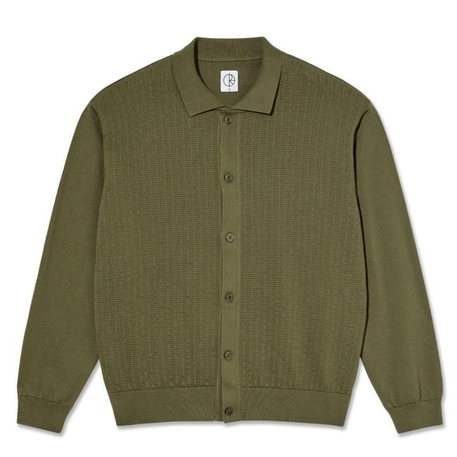 POLAR LOUIS HOUNDSTOOTH CARDIGAN / GREY (ポーラー