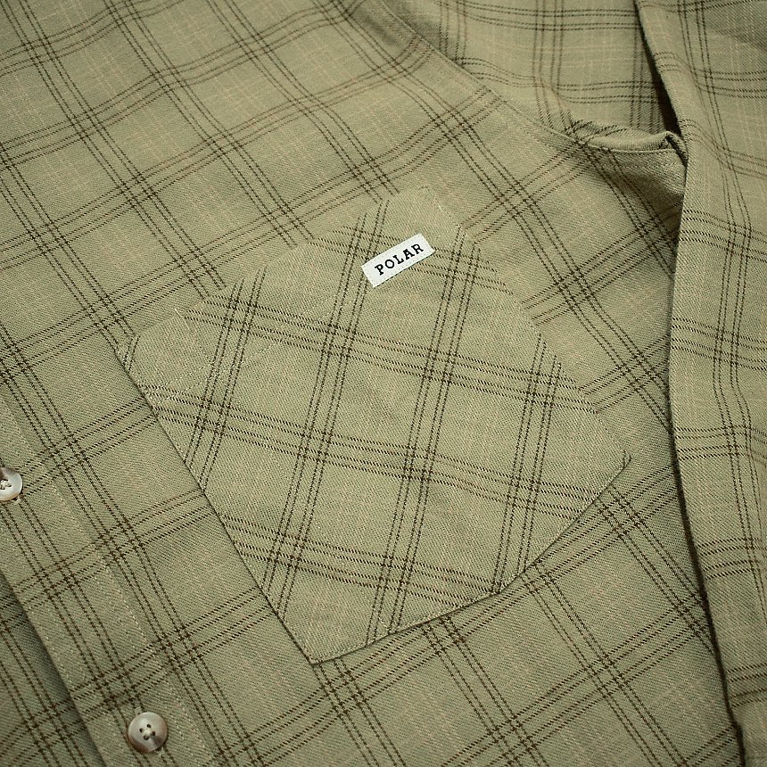 POLAR MITCHELL FLANNEL L/S SHIRT / GREEN/BEIGE (ポーラー フランネルシャツ) - HORRIBLE'S  PROJECT｜HORRIBLE'S｜SAYHELLO | HELLRAZOR | Dime MTL | QUASI | HOTEL BLUE |  GX1000 | THEORIES | VANS SKATE | 正規取扱い販売店 