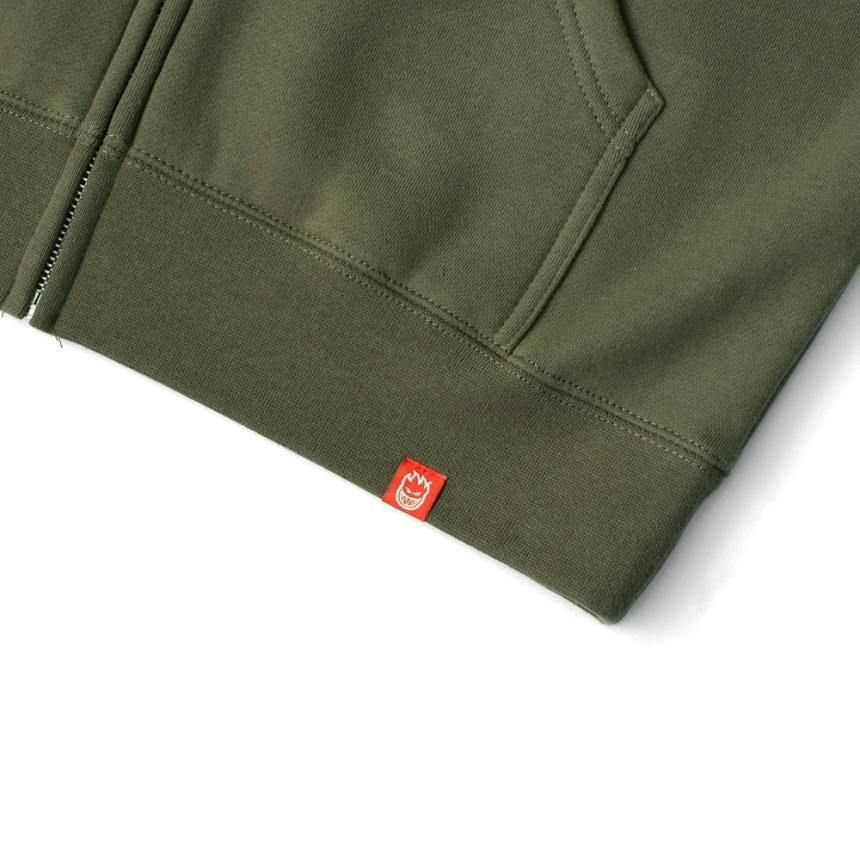 SPITFIRE CLASSIC '87 SWIRL ZIP HOODIE / ARMY (スピット