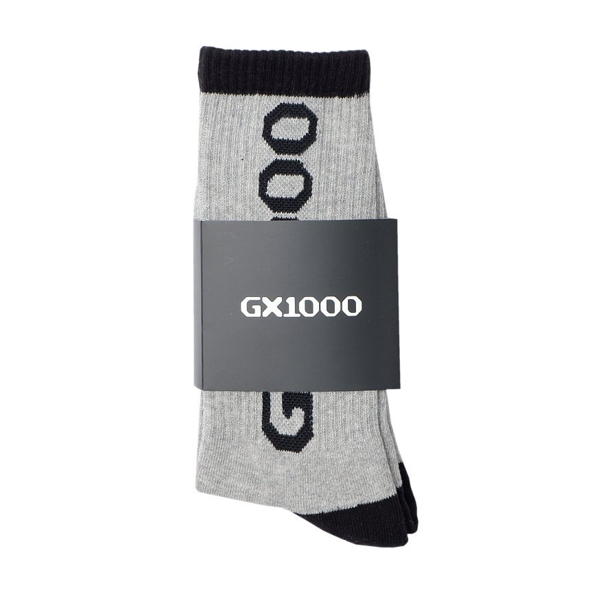GX1000 OG LOGO SOCKS / GREY (ジーエックスセン ソックス