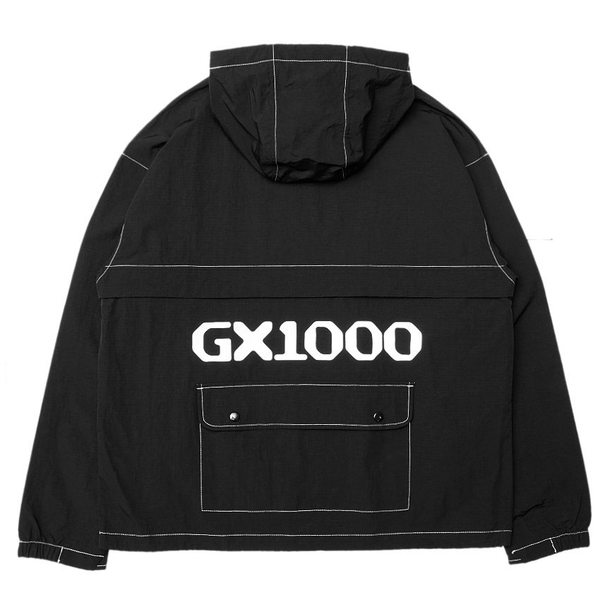 GX1000 OG LOGO ANORAK / BLACK (ジーエックスセン ナイロンアノラック 