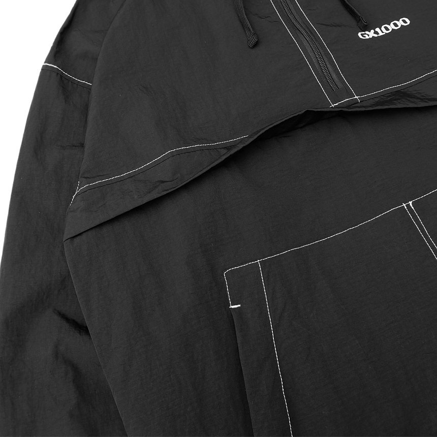 GX1000 OG LOGO ANORAK / BLACK (ジーエックスセン ナイロンアノラック