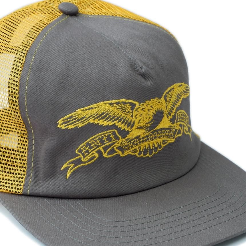 ANTIHERO BASIC EAGLE SNAPBACK MESH CAP / GREY/GOLD (アンチ