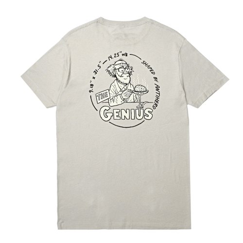 <img class='new_mark_img1' src='https://img.shop-pro.jp/img/new/icons5.gif' style='border:none;display:inline;margin:0px;padding:0px;width:auto;' />ANTIHERO THE GENIUS T-SHIRT / SILVER (ҡ/ T)