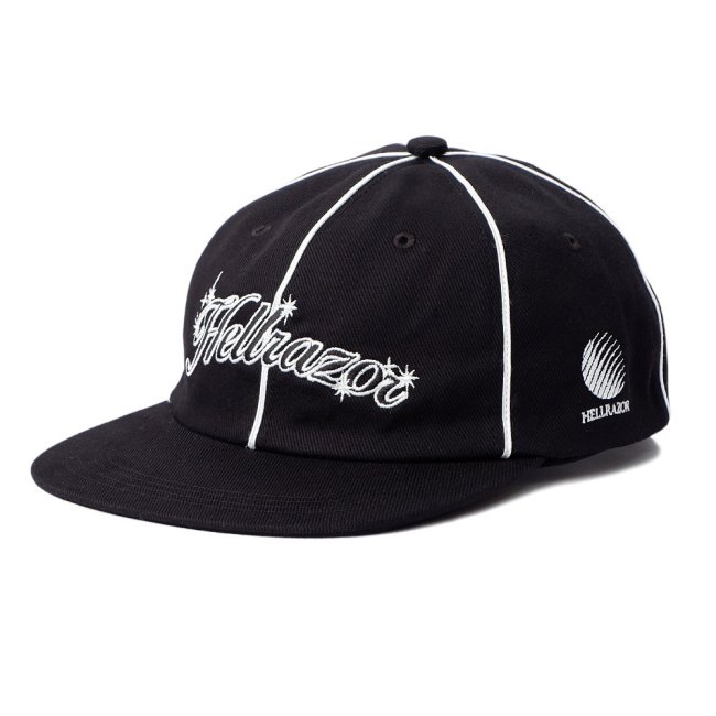 HELLRAZOR TWINCLE LOGO 6PANEL CAP / BLACK (ヘルレイザー 6パネルキャップ）