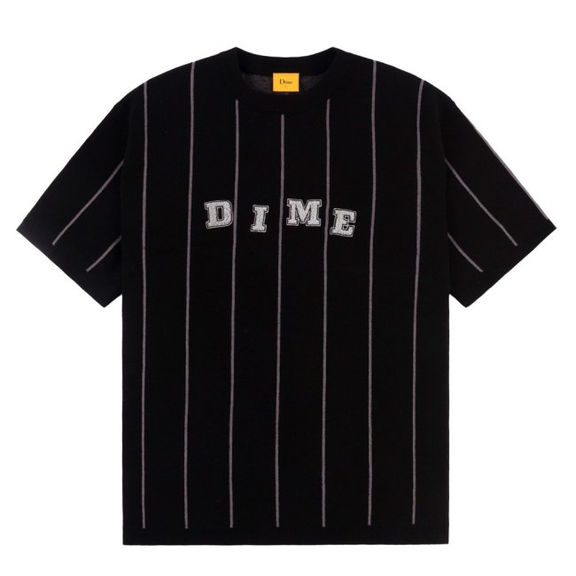 Dime Striped SS Knit / Black (ダイム ニットTシャツ / 半袖) - HORRIBLE'S  PROJECT｜HORRIBLE'S｜SAYHELLO | HELLRAZOR | Dime MTL | QUASI | HOTEL BLUE |  GX1000 | 