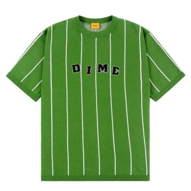 Dime Striped SS Knit / Green (ダイム ニットTシャツ / 半袖) - HORRIBLE'S  PROJECT｜HORRIBLE'S｜SAYHELLO | HELLRAZOR | Dime MTL | QUASI | HOTEL BLUE |  GX1000 | 