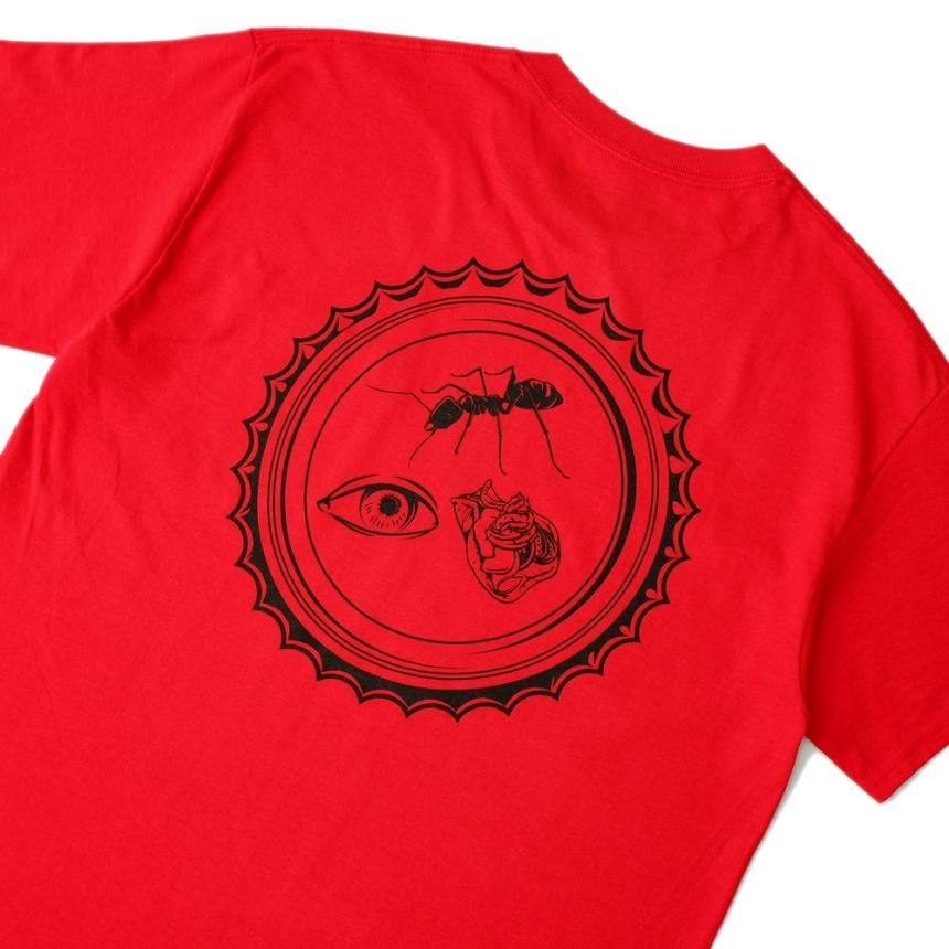 ANTIHERO BOTTLE CAP POCKET TEE / RED (アンチヒーロー/ T