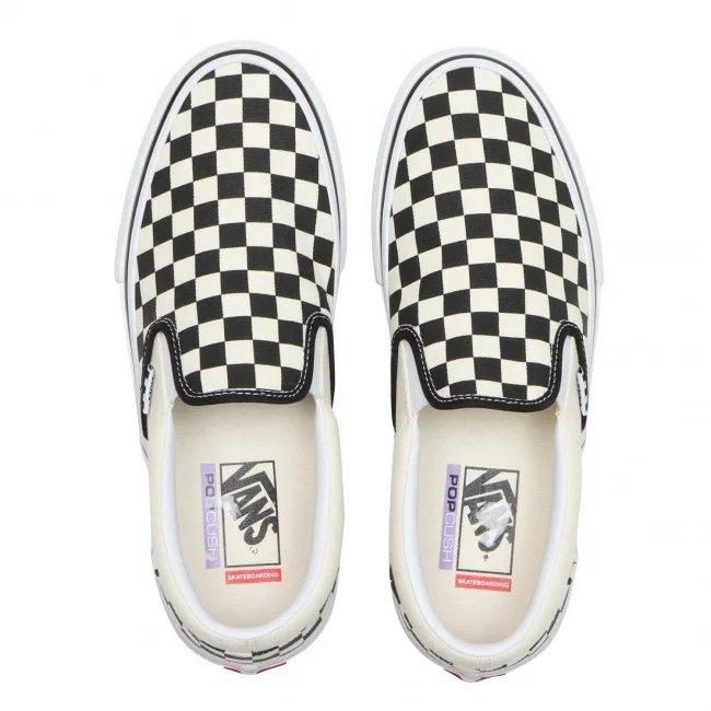 VANS SKATE SLIP-ON / (CHECKERBOARD) BLACK / OFF WHITE