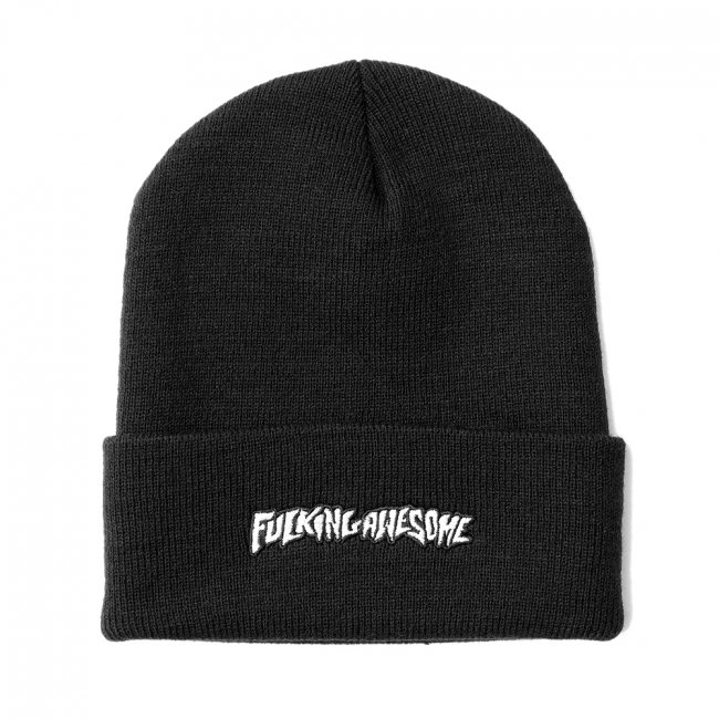 FUCKING AWESOME LITTLE STAMP EMBROIDERED BEANIE / BLACK (ファッキンオーサム ビーニーキャップ)