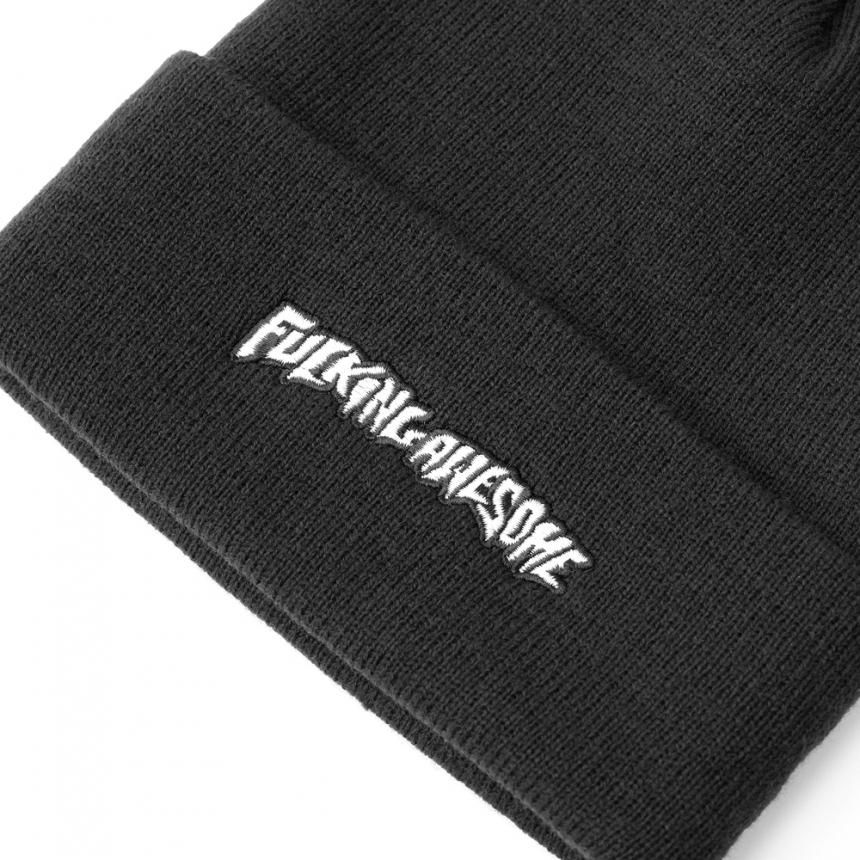 FUCKING AWESOME LITTLE STAMP EMBROIDERED BEANIE / BLACK (ファッキンオーサム ビーニーキャップ)