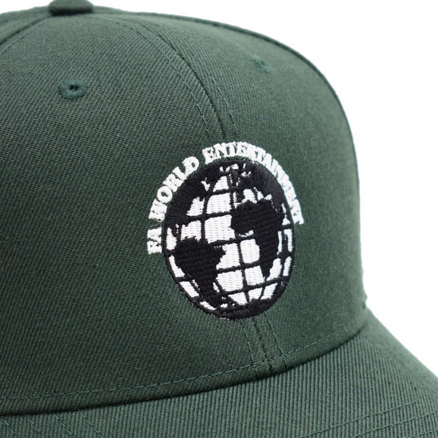 FUCKING AWESOME FA WORLD SIX PANEL BASEBALL CAP / DARK GREEN (ファッキンオーサム  キャップ)