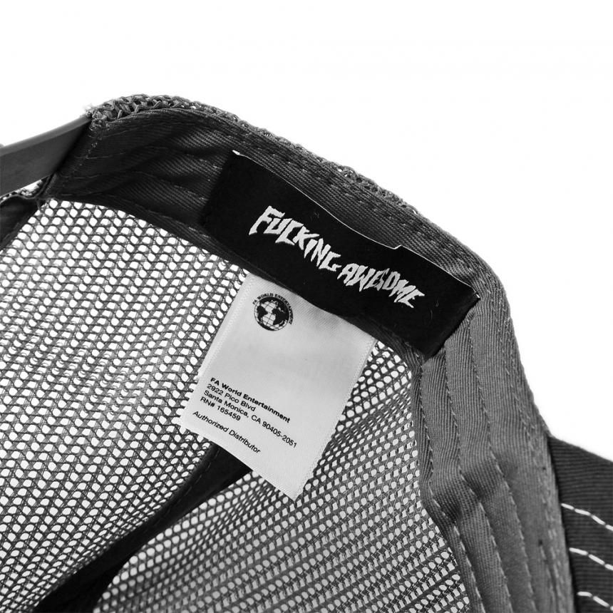 FUCKING AWESOME MECHANICS SIX PANEL MESH HAT / CHARCOAL