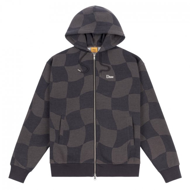 Dime Classic Checkmate Zip Hoodie / Charcoal (ダイム ジップパーカー / スウェット) -  HORRIBLE'S PROJECT｜HORRIBLE'S｜SAYHELLO | HELLRAZOR | Dime MTL | QUASI |  HOTEL BLUE | GX1000 | THEORIES | VANS SKATE 