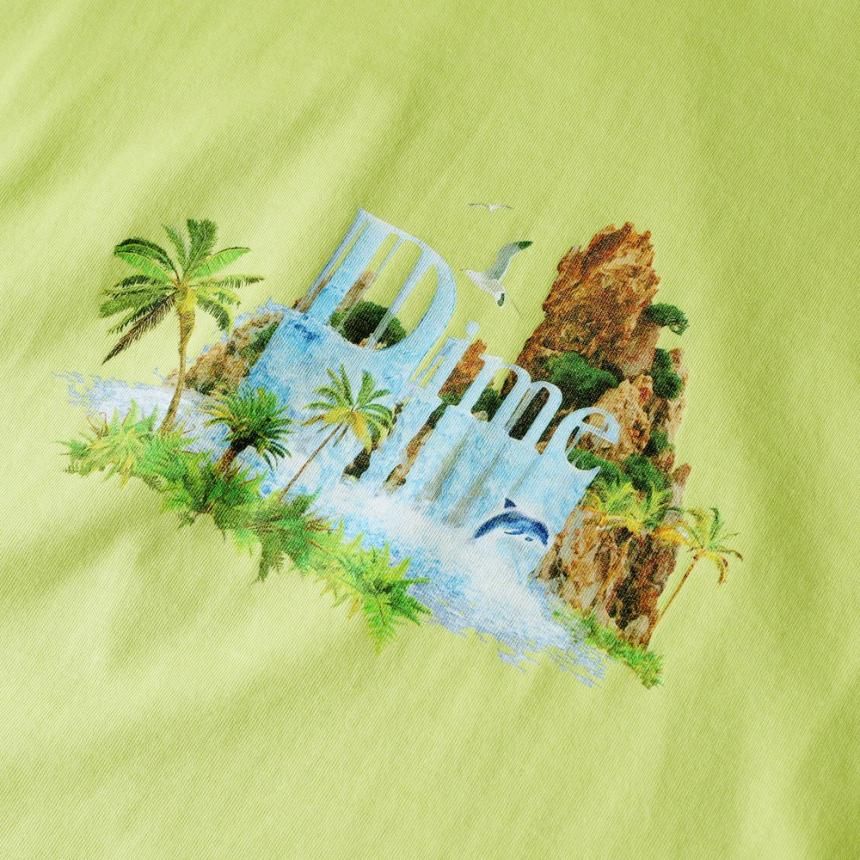 Dime Classic Waterfall T-Shirt / Lime (ダイム Tシャツ / 半袖