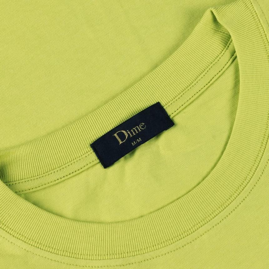 【ストリート好き必見】Dime Montreal Script Logo T-Shirt Dime Classic Waterfall T-Shirt / Lime (ダイム Tシャツ / 半袖