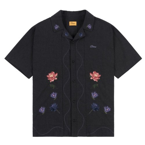 <img class='new_mark_img1' src='https://img.shop-pro.jp/img/new/icons5.gif' style='border:none;display:inline;margin:0px;padding:0px;width:auto;' />Dime Lotus Button Up SS Shirt / Vintage Black ( ߥ/ץ󥫥顼/Ⱦµ)