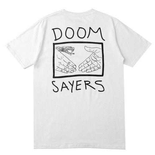 <img class='new_mark_img1' src='https://img.shop-pro.jp/img/new/icons5.gif' style='border:none;display:inline;margin:0px;padding:0px;width:auto;' />DOOM SAYERS SNAKE SHAKE TEE / WHITE (ɥॻ䡼 T)