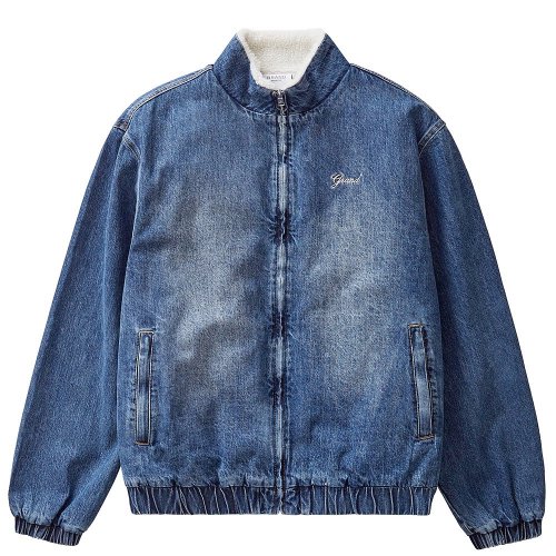 <img class='new_mark_img1' src='https://img.shop-pro.jp/img/new/icons5.gif' style='border:none;display:inline;margin:0px;padding:0px;width:auto;' />GRAND COLLECTION DENIM SHERPA TRACK JACKET / DENIM (ɥ쥯 ʥ󥸥㥱å)